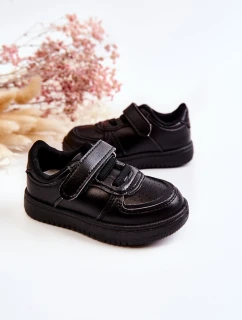 Dziecięce Niskie Buty Sportowe Czarne Frillo