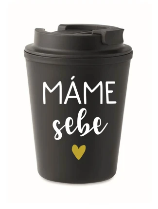 MÁME SEBE - černý termohrnek 300 ml