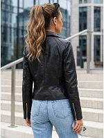Dámska bunda v štýle Ramones z ekologickej kože, čierna, FashionStreet TY5718 Dámska bunda v štýle Ramones z ekologickej kože, čierna, FashionStreet TY5718