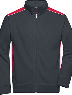 Daiber JN 870 Pánska pracovná mikina – Farba 02.0870 carbon/red