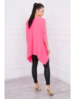 Oversize blúzka ružová neónová