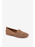 Materiálové dámské mokasyny světle hnědé Dorielle