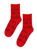 PERFECT MAN-CASUAL Valentínske vzorované ponožky