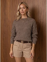 Dámsky oversize sveter s copánkovým vzorom Fango FashionStreet MY2594