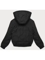 Čierna prešívaná bunda s odnímateľnou kapucňou Miss TiTi (2482) Čierna prešívaná bunda s odnímateľnou kapucňou Miss TiTi (2482)