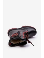 Dziecięce Ocieplane Trapery Botki Czarne Askya