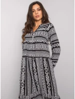 Šaty D73771M30225A3EN čiernobiele