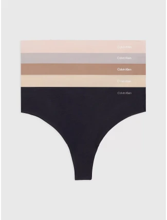 Dámske tangá 5Pack 000QD3556E NP1 Multicolour - Calvin Klein