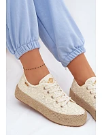 Čipkované tenisky LCW-26-31-4328 béžové – Lee Cooper Čipkované tenisky LCW-26-31-4328 béžové – Lee Cooper