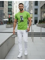 Pánske tričko Stay COOL s potlačou limetkovo zelená FashionStreet NX5018R Pánske tričko Stay COOL s potlačou limetkovo zelená FashionStreet NX5018R