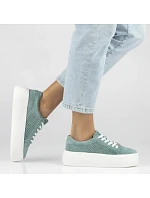 Dámske zelené semišové čižmy Filippo DP7520/26