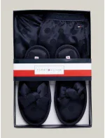 Dámska pyžamová súprava v darčekovom balení GIFT PYJ CAMI SET & SLIPPERS UW0UW04855 DW5 tm. modrá - Tommy Hilfiger