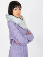 Tunelový šál AT KM 9501.10 biela a modrá