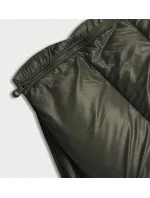 Dlhšia dámska prešívaná zimná bunda khaki (j19-017) Dlhšia dámska prešívaná zimná bunda khaki (j19-017)