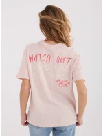 Tričko D12022M02842A svetlo ružová