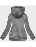 Tmavo šedá dámska tepláková mikina (W02-5)