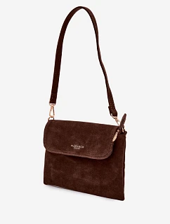 Malá Kabelka Listonoska z Eko Semiše Čokoládová Lucelle