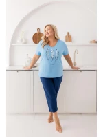 Regina 742 cr/r XL-5XL W26 dámske pyžamo Regina 742 cr/r XL-5XL W26 dámske pyžamo