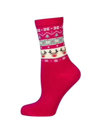 Vianočné ponožky pre celú rodinu XMASS SOCKS - BELLINDA - červené