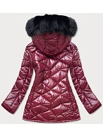 Dámska prechodná bunda plus size bordová (mm21-76) Dámska prechodná bunda plus size bordová (mm21-76)