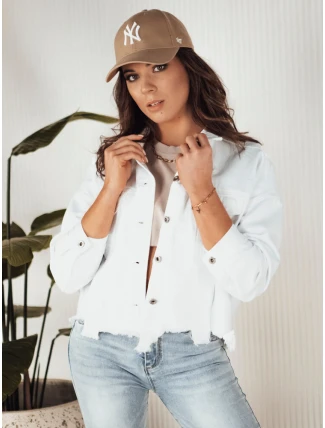 Dámska nadrozmerná džínsová bunda MOLI biela FashionStreet TY4131 Dámska nadrozmerná džínsová bunda MOLI biela FashionStreet TY4131