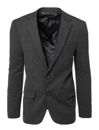 Pánske jednoradové sivé sako FashionStreet MX0624 Pánske jednoradové sivé sako FashionStreet MX0624