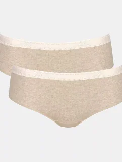 Dámske nohavičky GO Ribbed R Hipster C2P - GRAY - sv. béžová M013 - SLOGGI