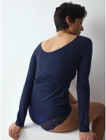 Dámske tričko Beauty Layers Top LSL Lurex modré Admiral – TRIUMPH Dámske tričko Beauty Layers Top LSL Lurex modré Admiral – TRIUMPH