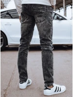 Pánske čierne džínsové nohavice FashionStreet UX4246