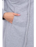 Voľná pláštenka s kapucňou sivá