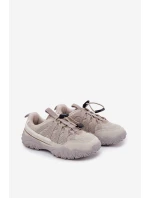 Sneakersy Dziecięce Ze Ściągaczem Jasnobeżowe Nanelita