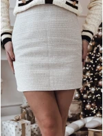 FashionStreet CY0470 béžová dámska mini sukňa OVADA