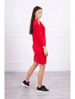 Šaty s potlačou Honey girl červené