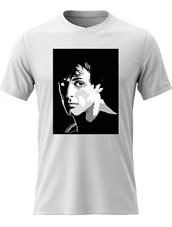 Pánské bavlněné tričko s potiskem - ROCKY BALBOA - bílé