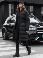 Dámska zimná dlhá prešívaná bunda FABWARM čierna FashionStreet TY4620 Dámska zimná dlhá prešívaná bunda FABWARM čierna FashionStreet TY4620