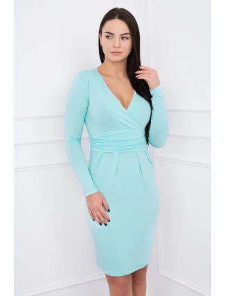 Priliehavé šaty s výrezom pod poprsím mint Priliehavé šaty s výrezom pod poprsím mint