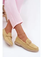Dámské mokasíny Žluté s přezkou Belinae