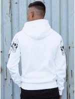 Pánska mikina s kapucňou biela FashionStreet BX5840 Pánska mikina s kapucňou biela FashionStreet BX5840