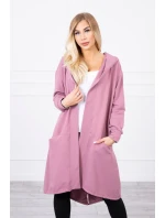Tmavo ružová bunda oversize s kapucňou Tmavo ružová bunda oversize s kapucňou