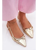 Dámské sandály z umělé kůže na nízkém podpatku Zlaté Jelmera