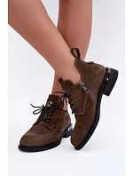 Dámske kožené topánky Vinceza 89151 Khaki