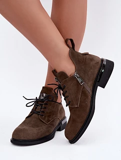 Dámske kožené topánky Vinceza 89151 Khaki