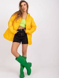 Dámska bunda s kapucňou Rue Paris Eleanor - žltá