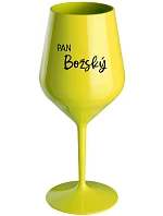 Pán Boh - žltý nerozbitný pohár na víno 470 ml