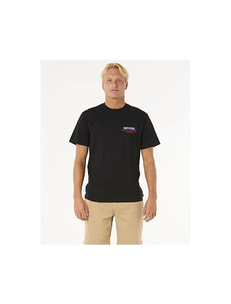 Tričko RIP CURL Surf Revival Ding Repair Tee, čierne Tričko RIP CURL Surf Revival Ding Repair Tee, čierne