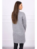 Sveter so stojačikom sivý