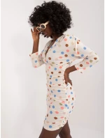 Šaty DHJ SK 17311.87 svetlo béžové