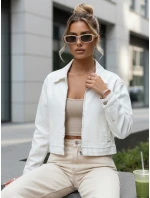 Dámska džínsová bunda biela FashionStreet TY5599