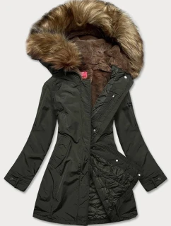 Dámska zimná bunda khaki (m21309)