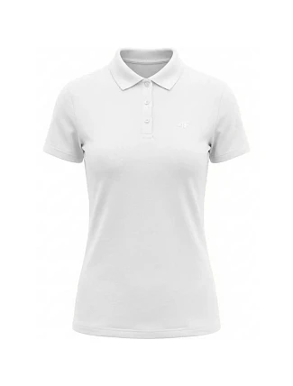 Dámske polo tričko 4F F0768 biele 4FWMM00TPTSF0768 10S
